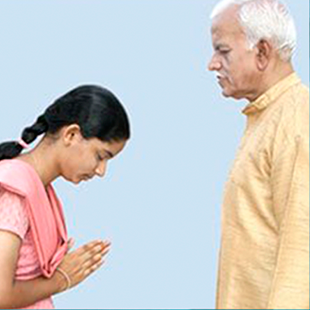 In India, people place their palms together and nod.