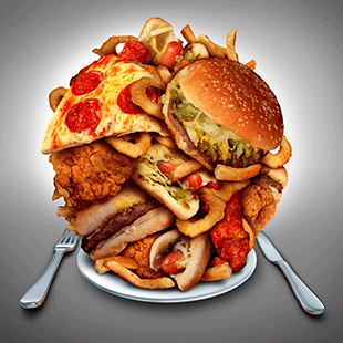 Being overweight is a major risk factor for heart disease. Try to eat less, avoid oversize portions, and replace sugary drinks with water.